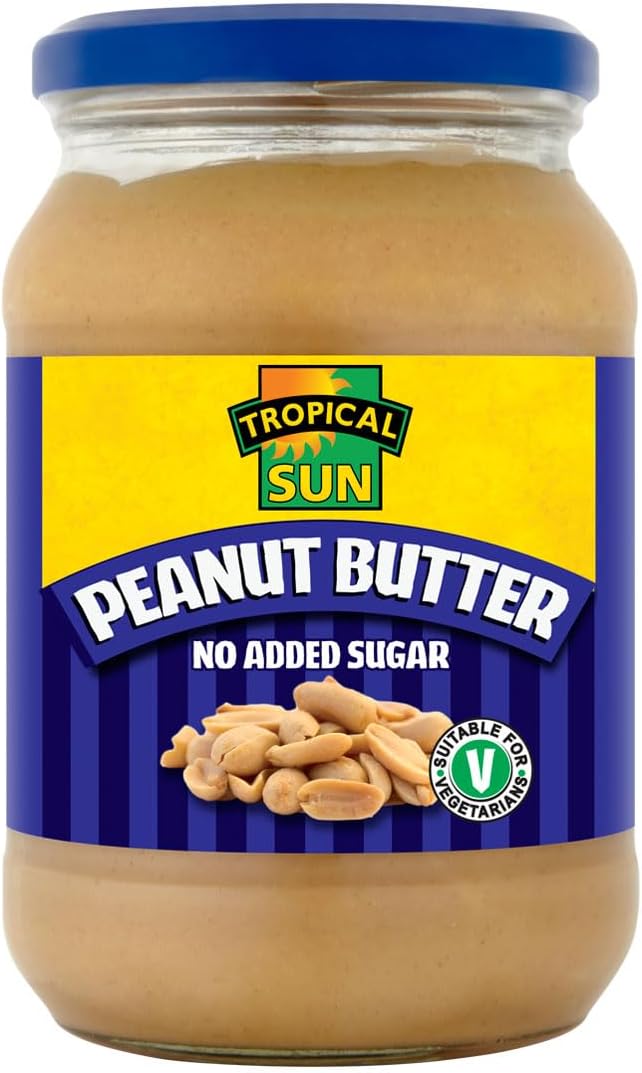 Tropical Sun No Added Sugar Peanut Butter, 454g (Pack of 1)