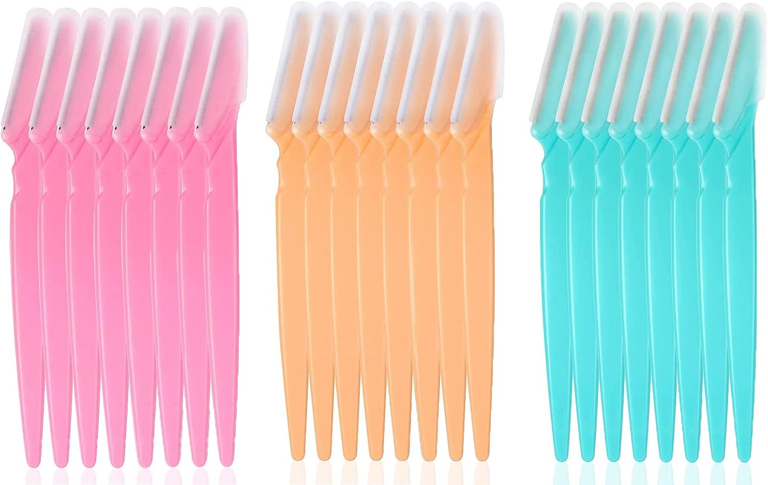 DDSHUN Eyebrow Razors Eyebrow Razors Shaper Trimmer Shaver Facial Hair Remover Exfoliating Dermaplaning Tool with Precision Cover Cosmetic Exfoliating Makeup for Women and Men - 24PCS