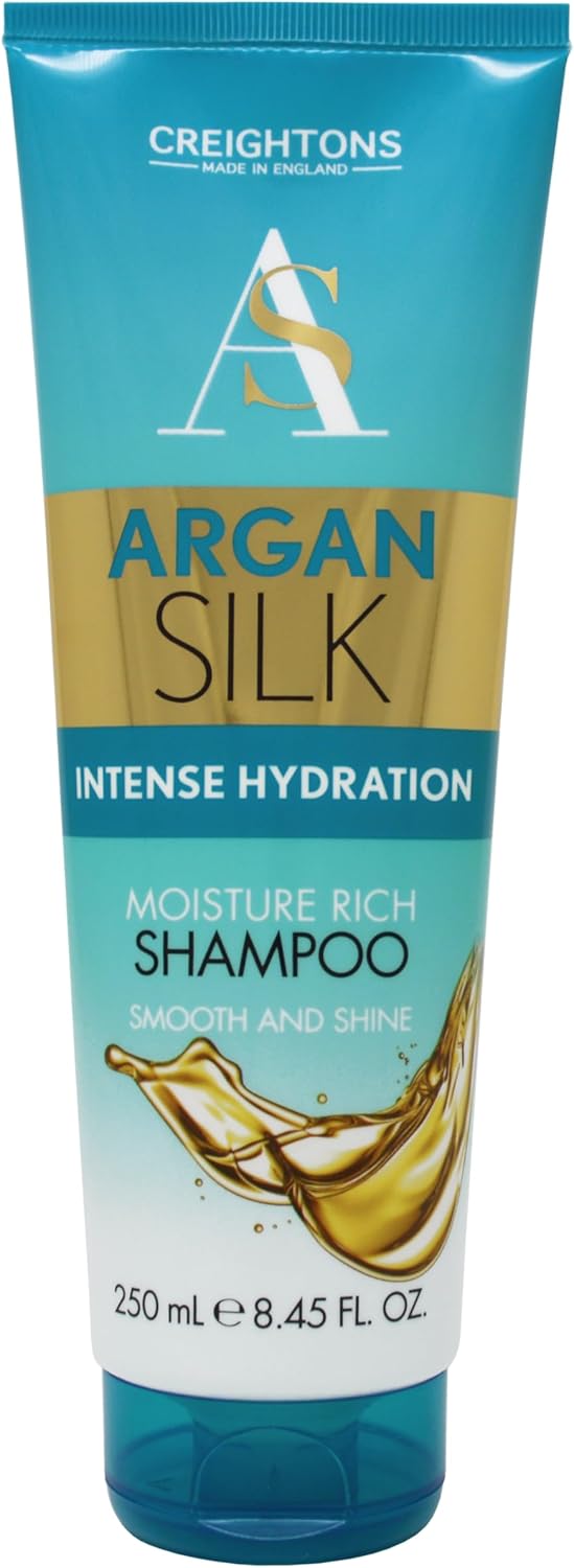 Creightons Argan Silk Moisture Rich Shampoo (250ml) - Professionally Formulated with Argan Oil from Morocco, Replenishes Moisture for Strength & Shine, For All Hair Types