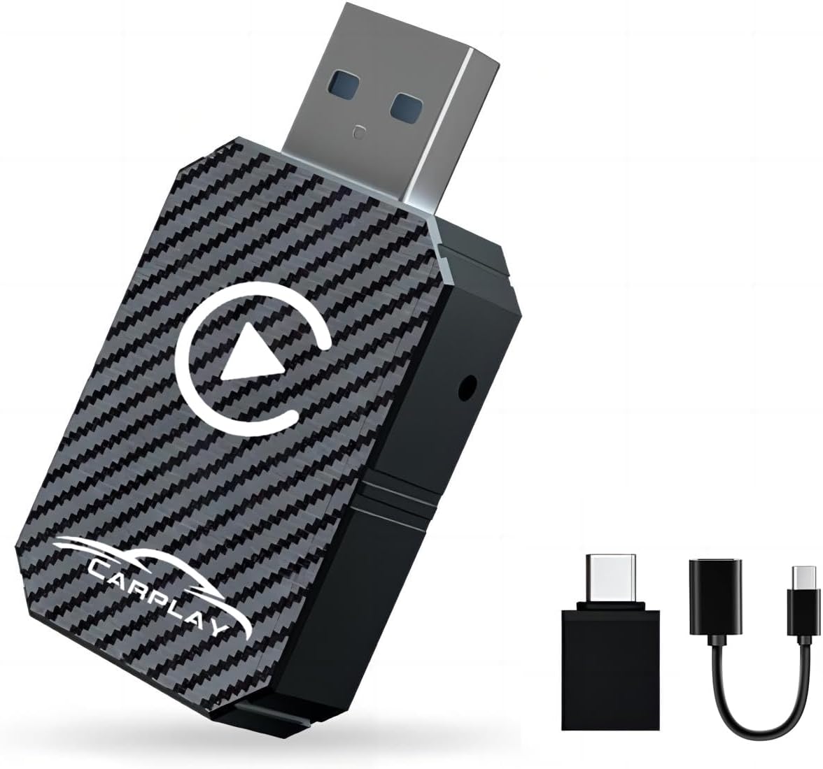 Wireless CarPlay Adapter 2024 Upgraded, Wireless CarPlay Dongle, Converts Wired CarPlay to Wireless, Plug and Play Car Play Wireless Adapter, Compatible with Cars from 2016 & iPhone iOS 12+（Black）