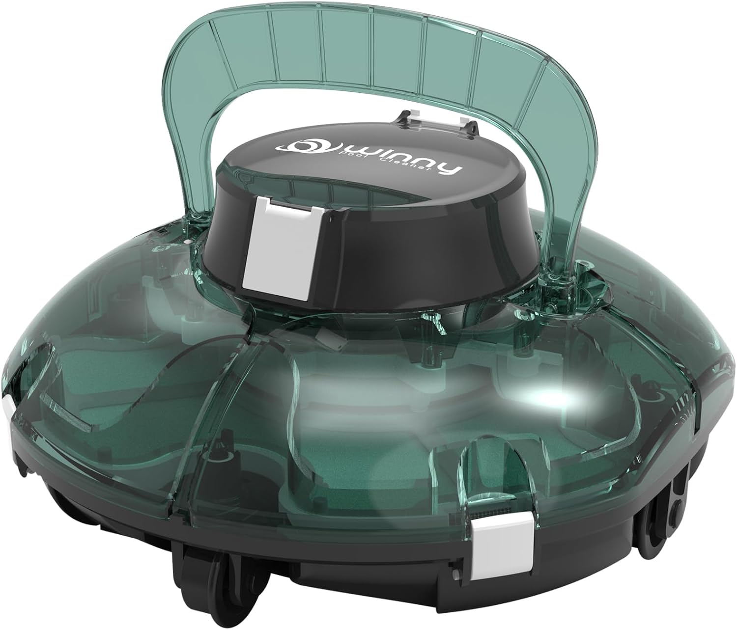 Cordless Robotic Pool Cleaner,Powerful Suction & Dual-Layer Filtration Automatic Vacuum for Above-Ground Pools up to 645 Sq. Ft, Lightweight, Self-Parking