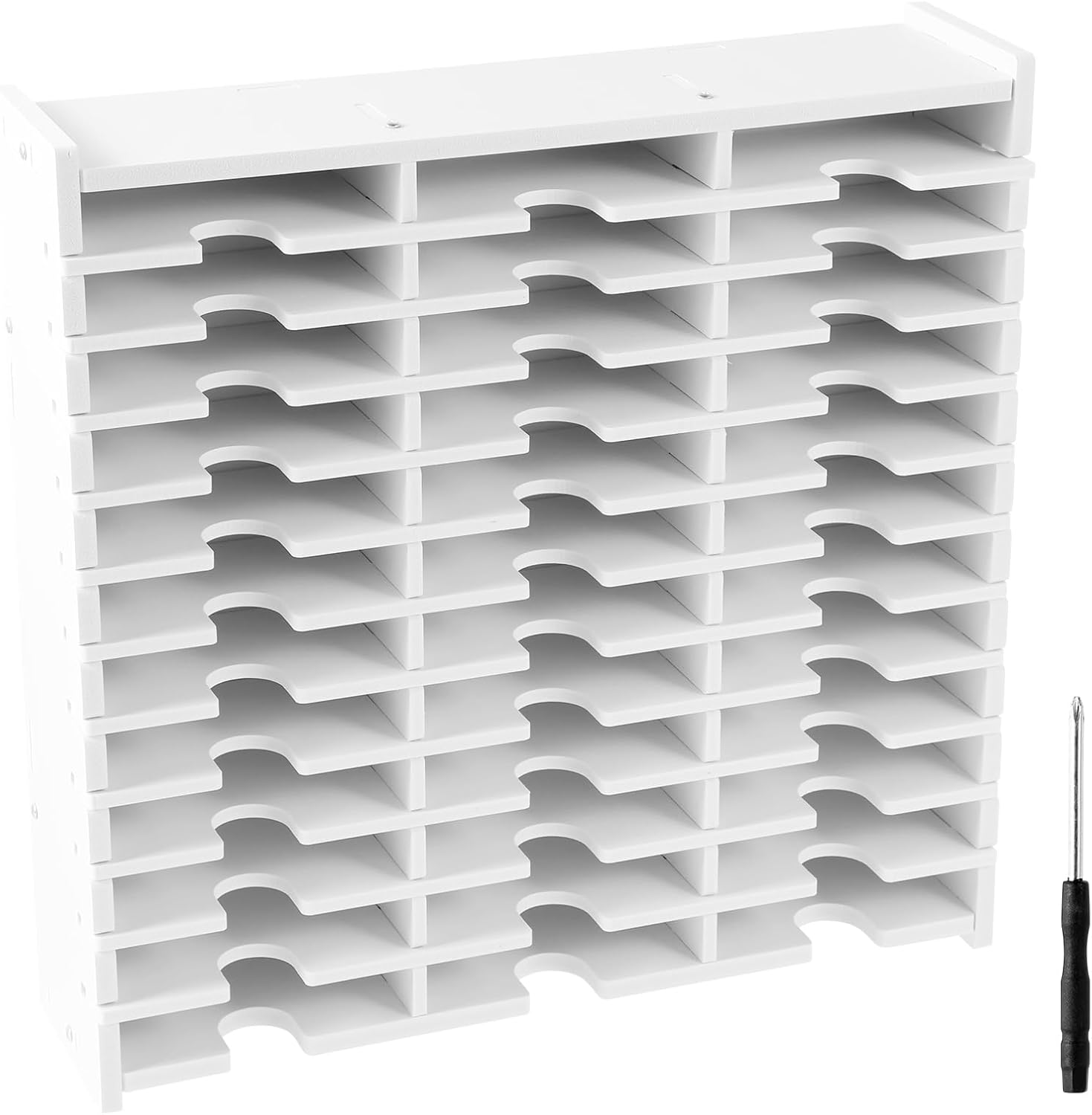 NZWBSHSSP 36 Slots Ink Pad Organizer Holder Stamp Pad and Ink Pad Holder Ink Pad Organizer for Stamp Up or Ranger ink pads Painting Tray Rack for Crafts Supply
