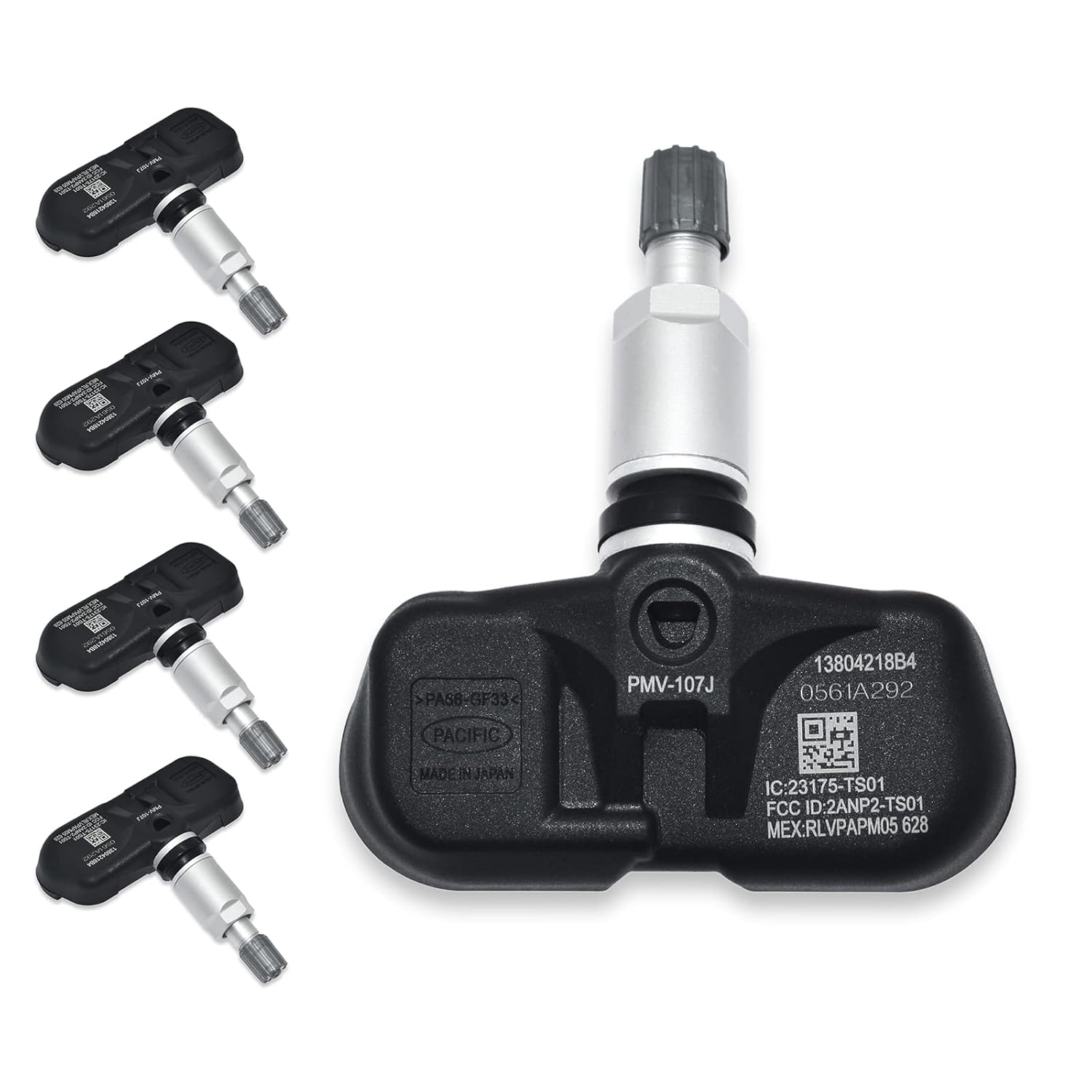 TPMS Sensor PMV-107J 42607-33011 42607-33021 42607-06011 Tire Pressure Monitoring Sensor Compatible with Toyota Lexus Scion (Set of 5)
