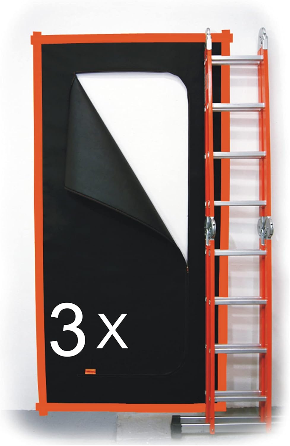 SafeCore 3 Pack - Anti-Dust Zip Door, dust Door Cover, Made from Thick 220 cm x 110 cm Polypropylene Fabric. Exceptionally Durable Building Door Dust Protector, Renovation dust Barrier