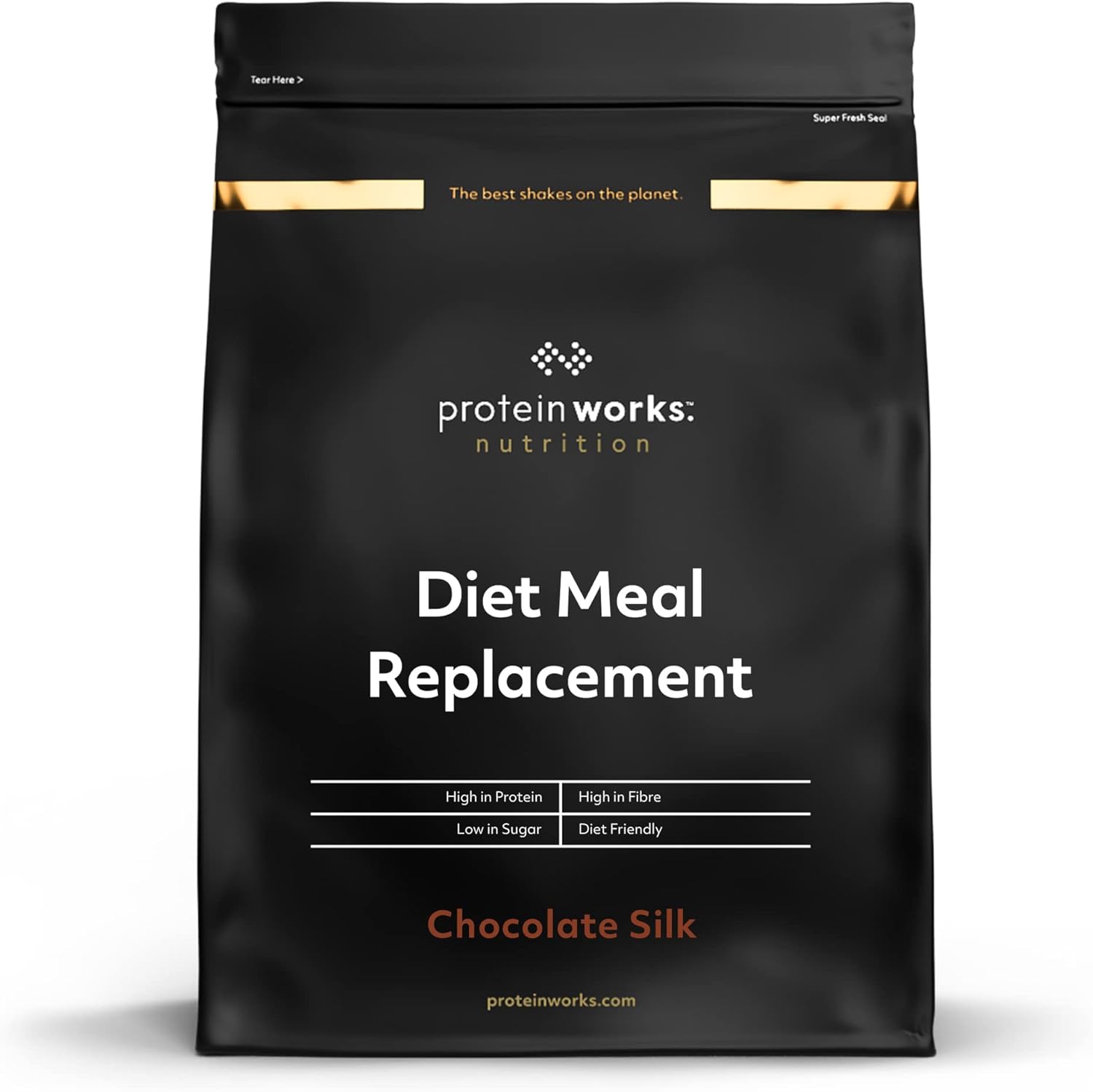 Protein Works - Diet Meal Replacement, Nutrient Dense Complete Meal, Immunity Boosting Vitamins, Affordable, Healthy And Quick, 14 Meals, Chocolate Silk, 1kg