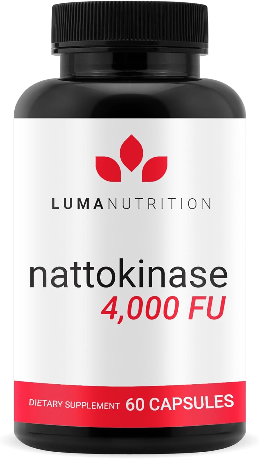 Luma Nutrition Nattokinase Supplement - Natto 4000 FU Per Serving, Premium Heart Health Support - Vegan & Gluten Free - 60 Capsules - Made in USA