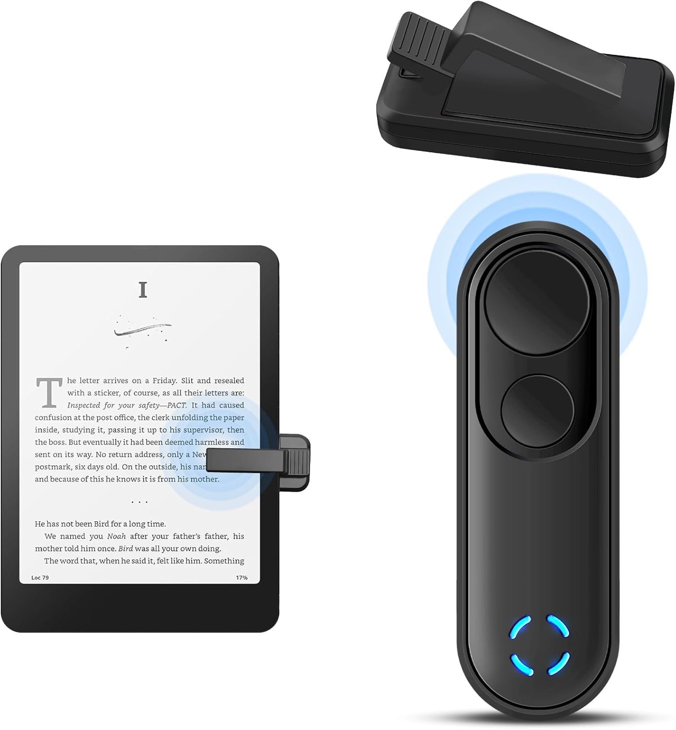 Remote Control Page Turner,Kindle Accessories for Kindle Paperwhite Oasis Scribe eReader, Camera Camcorder Remote Controls,Page Turner Clicker for IPad, IPhone,Android Tablets(Black)
