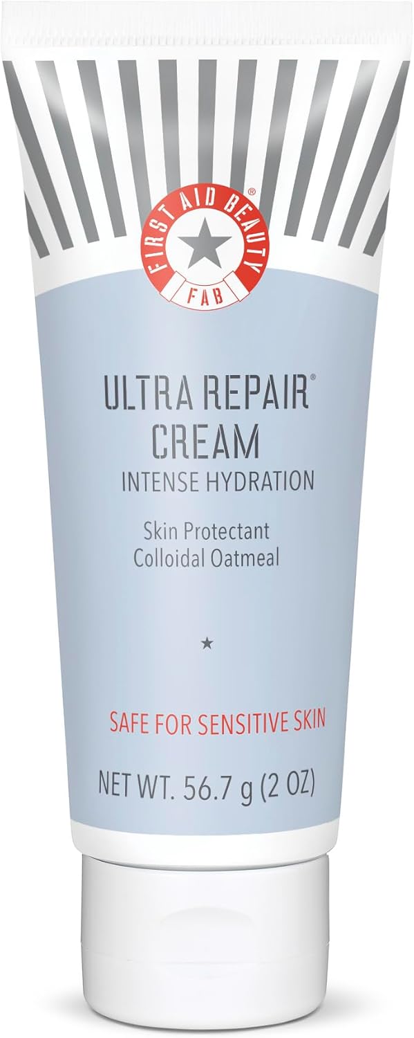 First Aid Beauty - Ultra Repair Cream, Intense Hydration Whipped Colloidal Oatmeal, Clinically Proven to Strengthen Skin Barrier in 7 Days & Helps Relieve Eczema, Luxury Face & Body Moisturiser, 56.7g