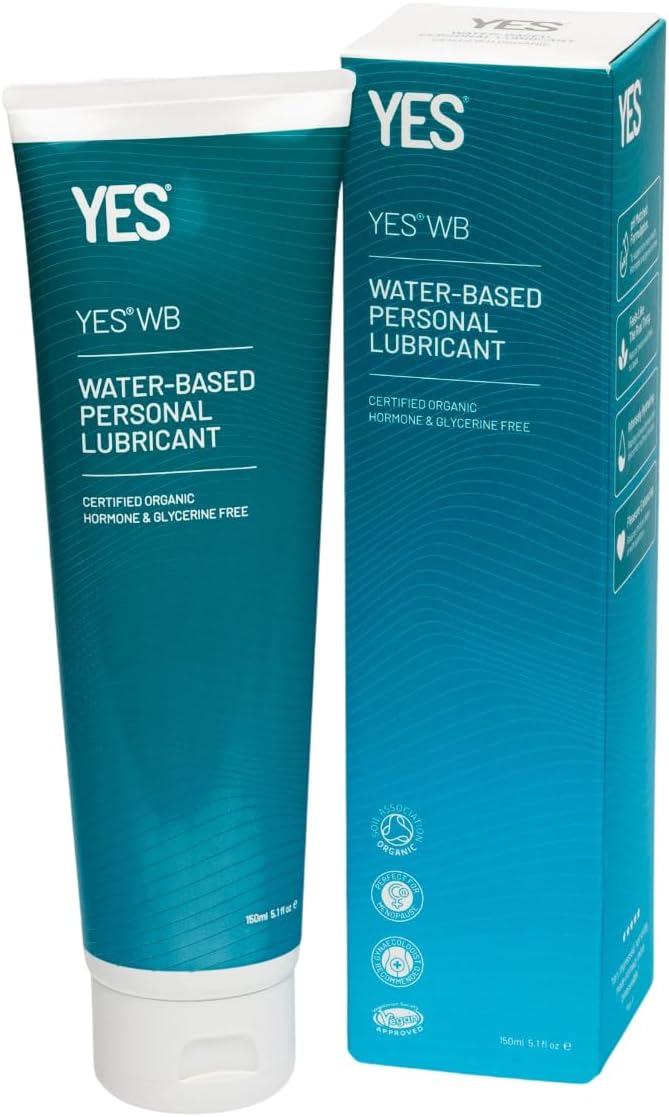 YES® WB Water-Based Personal Lubricant | Intensely Hydrating Water-Based Lube | Certified Organic | Made Without Hormones or Glycerine | pH Matched (150ml)