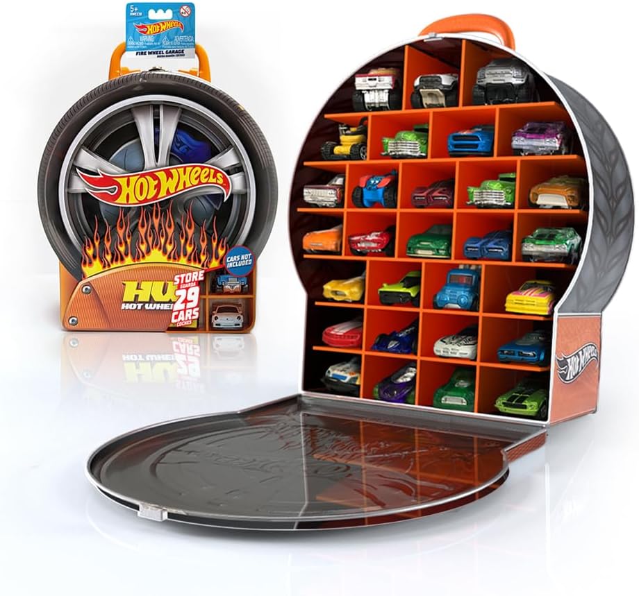 Hot Wheels Car Storage Case - Increased Storage Cars Carry Case With Easy Grip Carrying Handle up to 29 Vehicles, Car Toys Organiser - Cars are not included