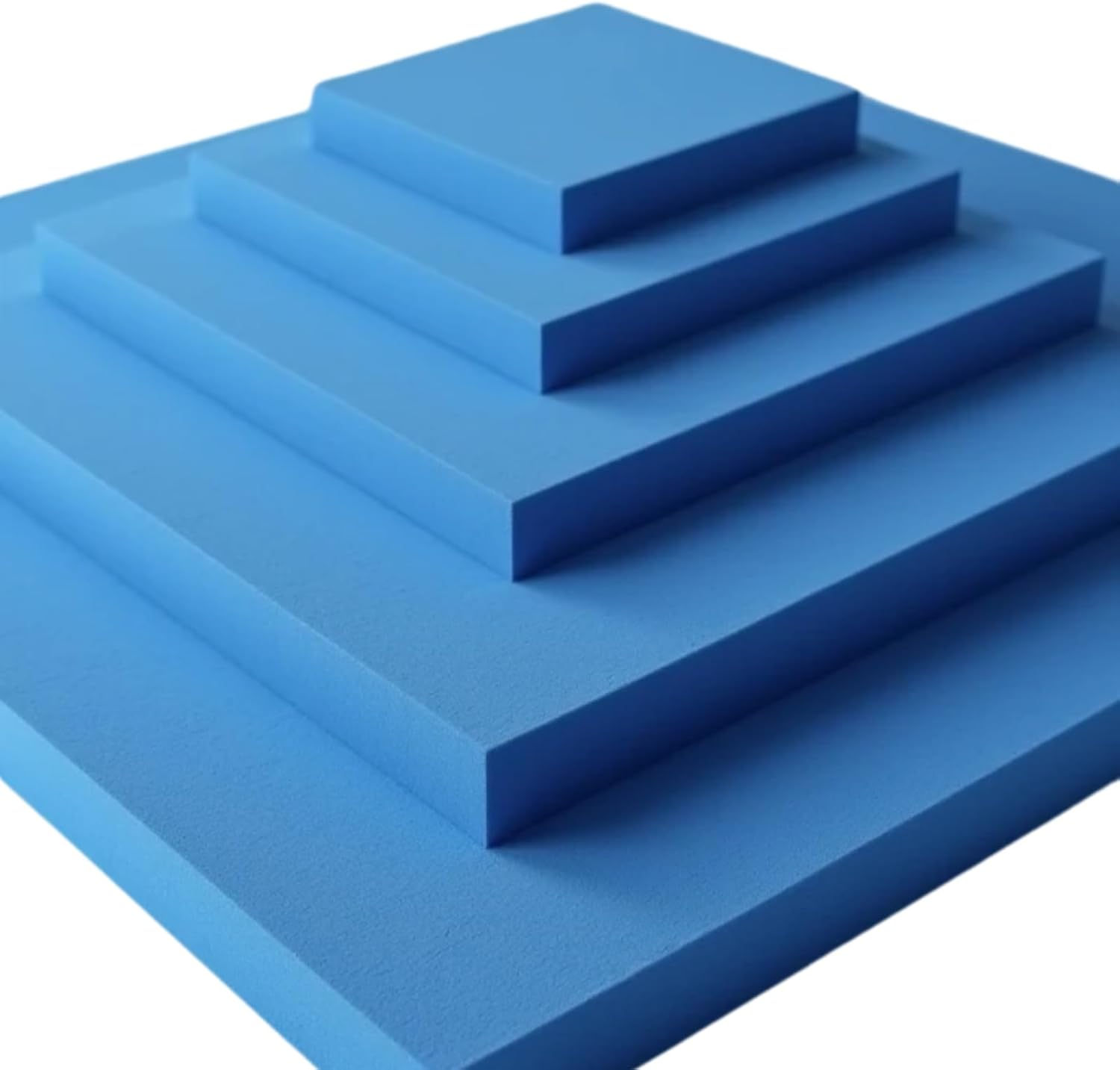 ComfyWise Blue Upholstery Foam - High Density Foam Sheet Replacement Foam Cut to Size for Customized Foam Pad Comfort, Multiple Size foam cushion for Versatile Use in Sofa Foam (4 in, 16 x 16 in)