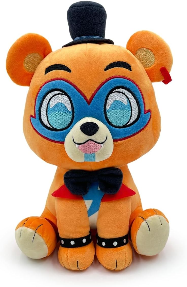 Youtooz FNAF Glam Rock Freddy Sitting 9" Inch Plush, Collectible Plushie from Five Nights at Freddy's Plush Collection