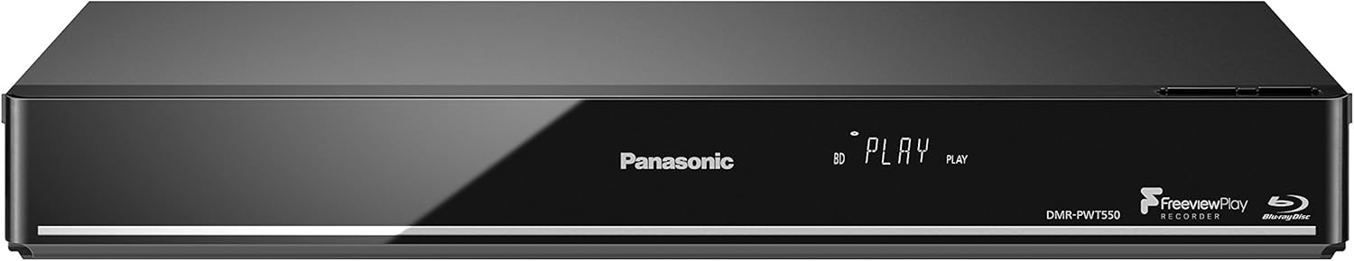 Panasonic DMR-PWT550EB Blu-Ray Player and HDD Recorder with Freeview Play, Black