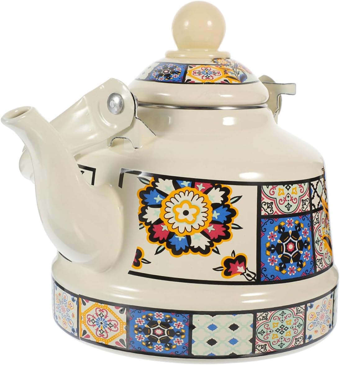 Alipis Retro Enamel Kettle for Stovetop Decorative Tea Kettle for Kitchen Camping Office Heat Resistant Water Pot with Vintage Charm