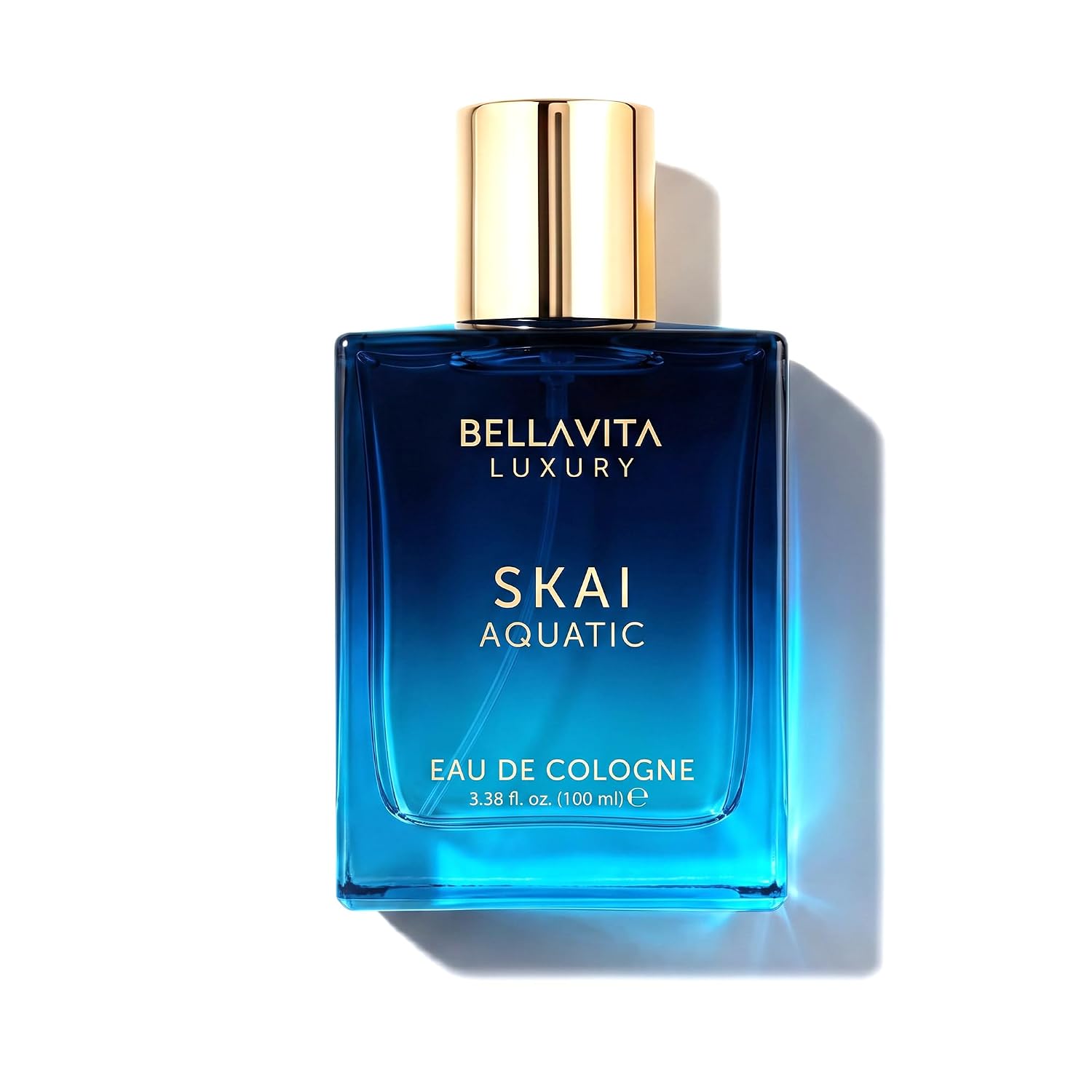 Bellavita Luxury SKAI Eau de Cologne | 100 ml (3.4 fl.oz.) | Perfume for Men and Women | Citrus, Bergamot, Clary Sage, and Patchouli Notes | Long Lasting Unisex Fragrance