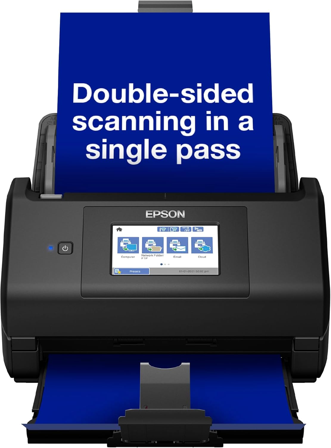 Epson WorkForce ES-580W Wi-Fi High-speed Auto Feed Colour Scanner with Touchscreen and OCR Software