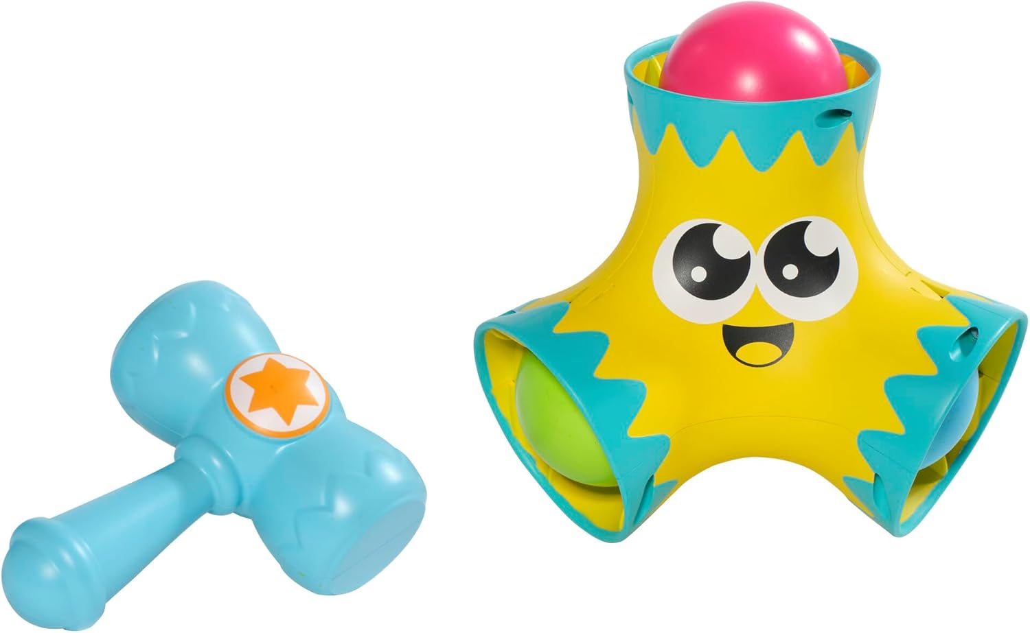 Toomies TOMY Bash and Pop | Colourful Hammer and Ball Popper Toy | Fine Motor Skills Toys | Toddler Toys for 18 Month Old Plus