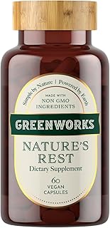 Greenworks Nature's Rest - Advanced Daily Sleep Support with Valerian, Chamomile, Passionflower, Ashwagandha, Lavender, Lemon Balm, Hops Flower & Jujube Seed - Organic, Vegan, Non-GMO (30 Servings)