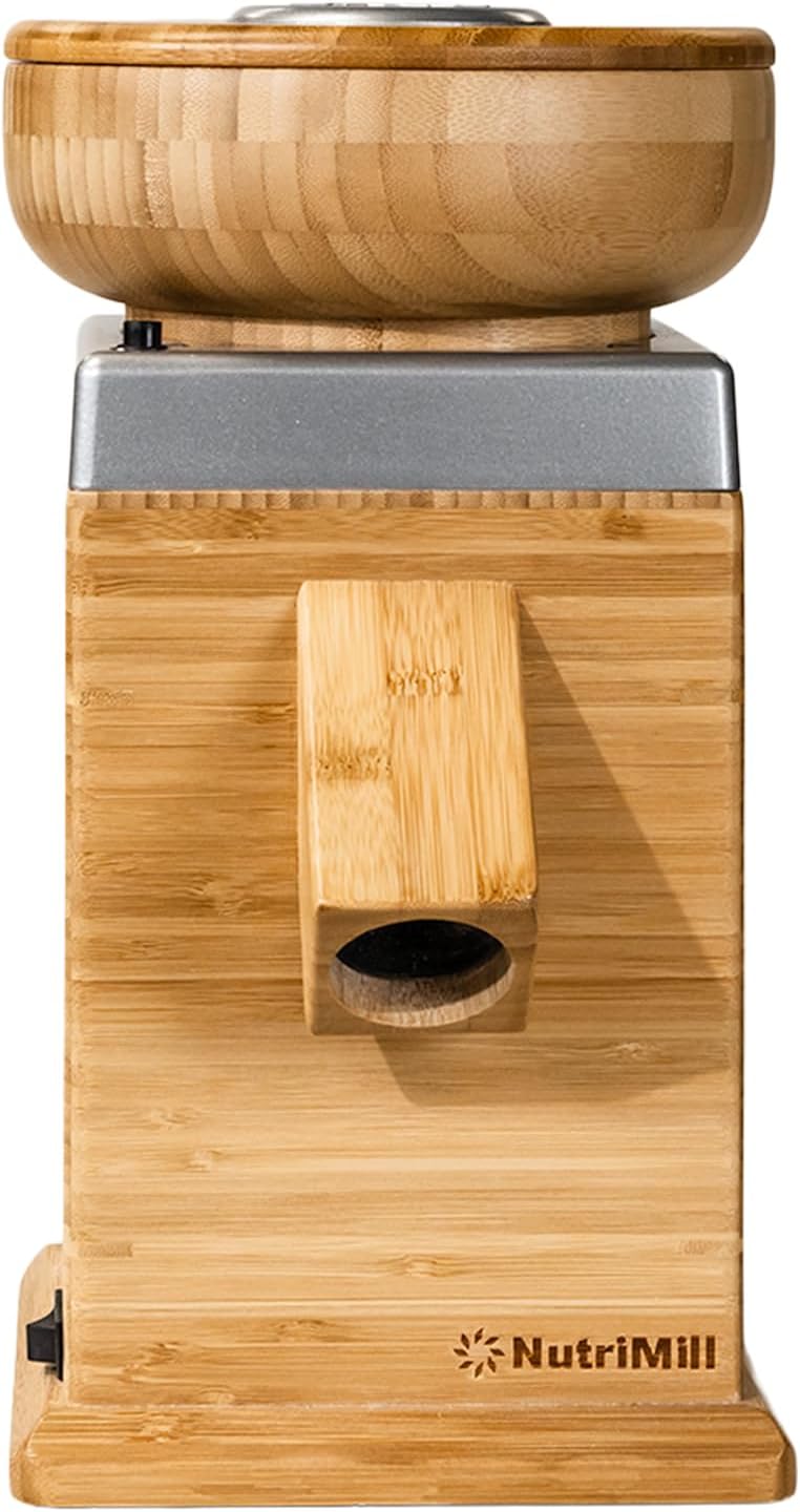 NutriMill Harvest Electric Stone Grain Mill, 450 Watt - Silver