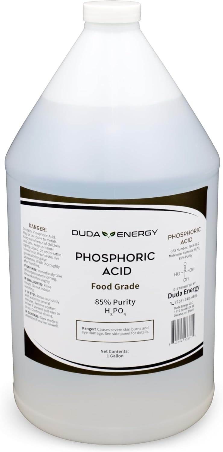 85% Food Grade Phosphoric Acid - Choose from a Variety of Sizes (1 Gallon)