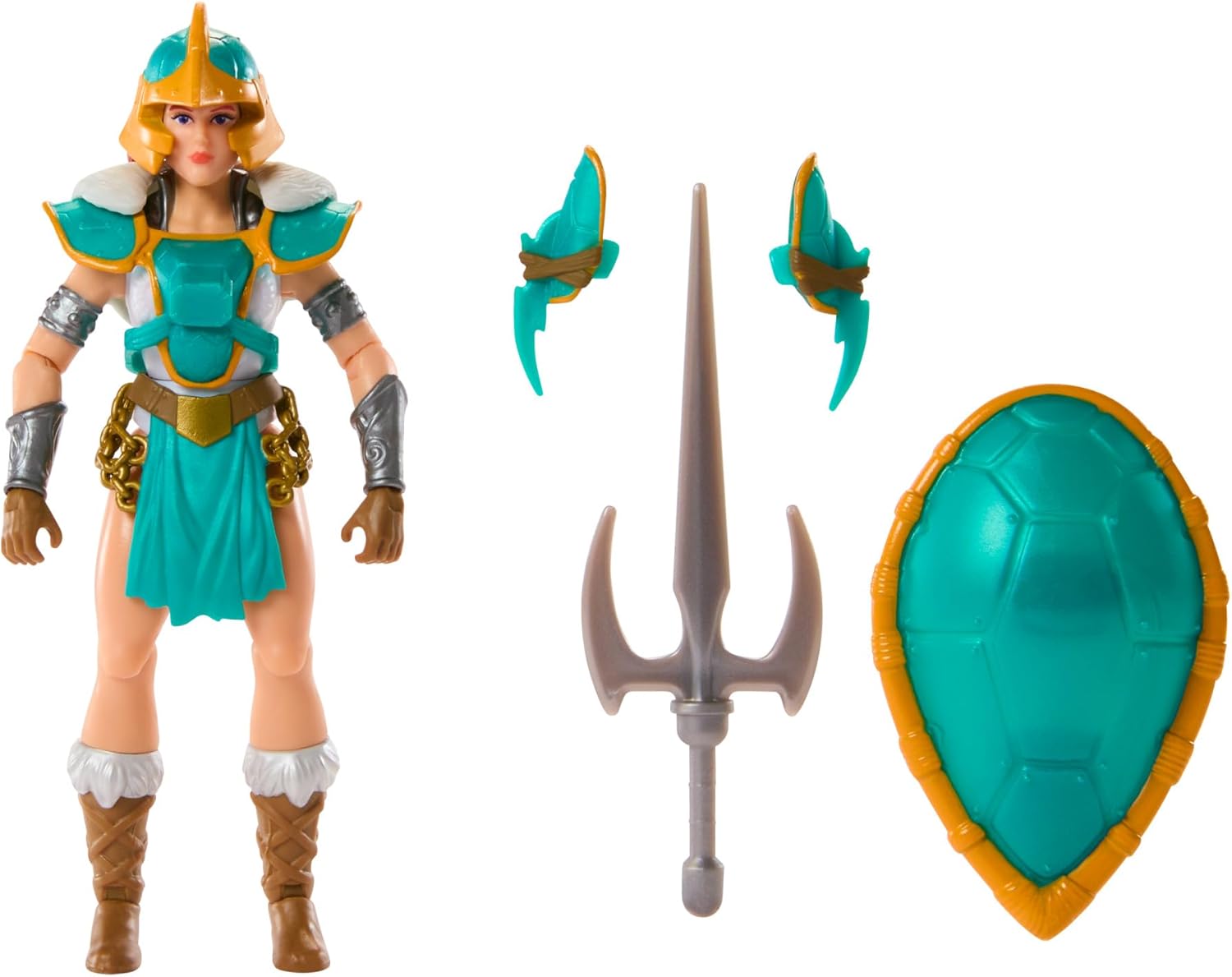 Masters of the Universe Origins Turtles of Grayskull Teela Action Figure Toy in Turtle Inspired Armor, 16 Articulations, TMNT & Motu Crossover
