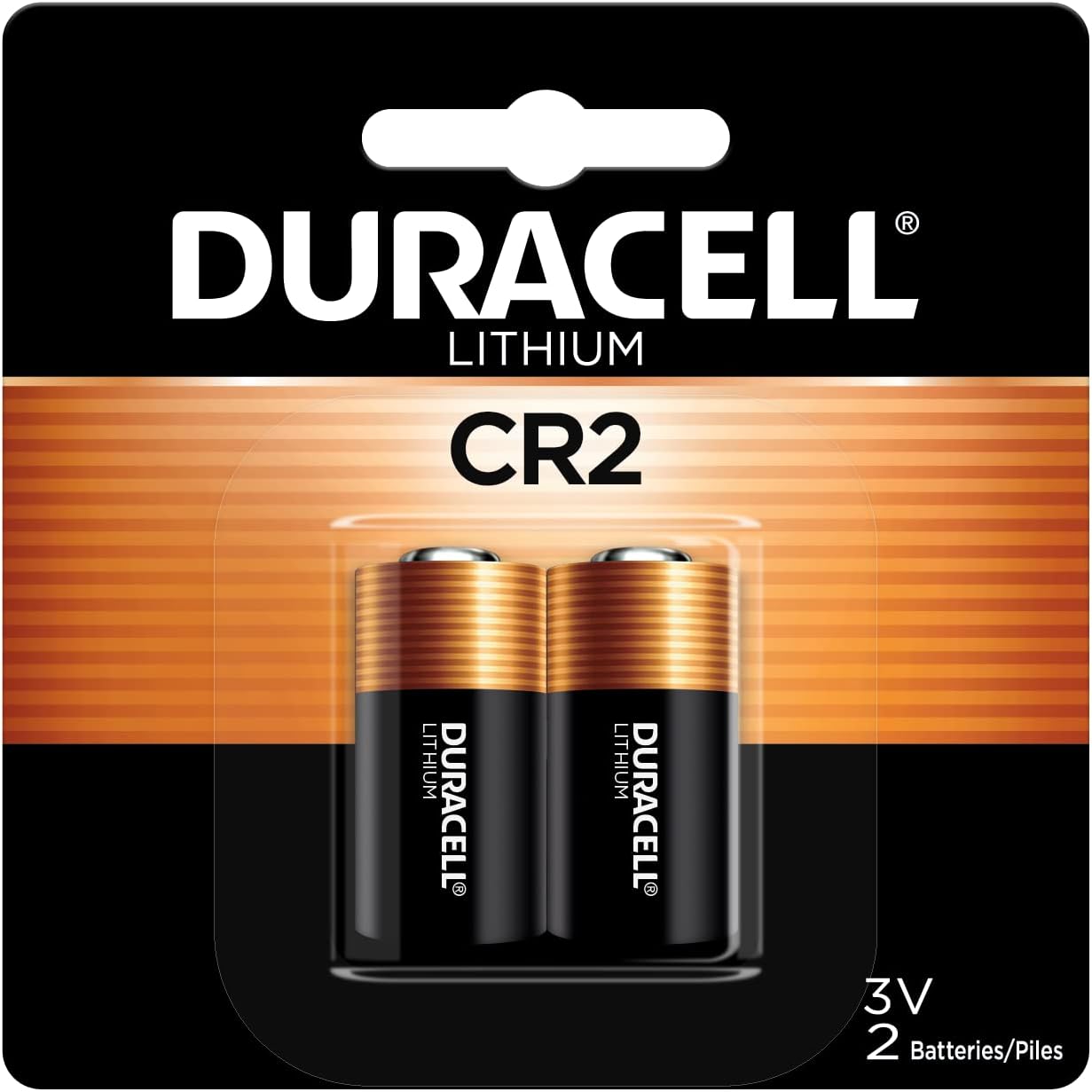 Duracell CR2 3V Lithium Battery, 2 Count Pack, CR2 3 Volt High Power Lithium Battery, Long-Lasting for Video and Photo Cameras, Lighting Equipment, and More