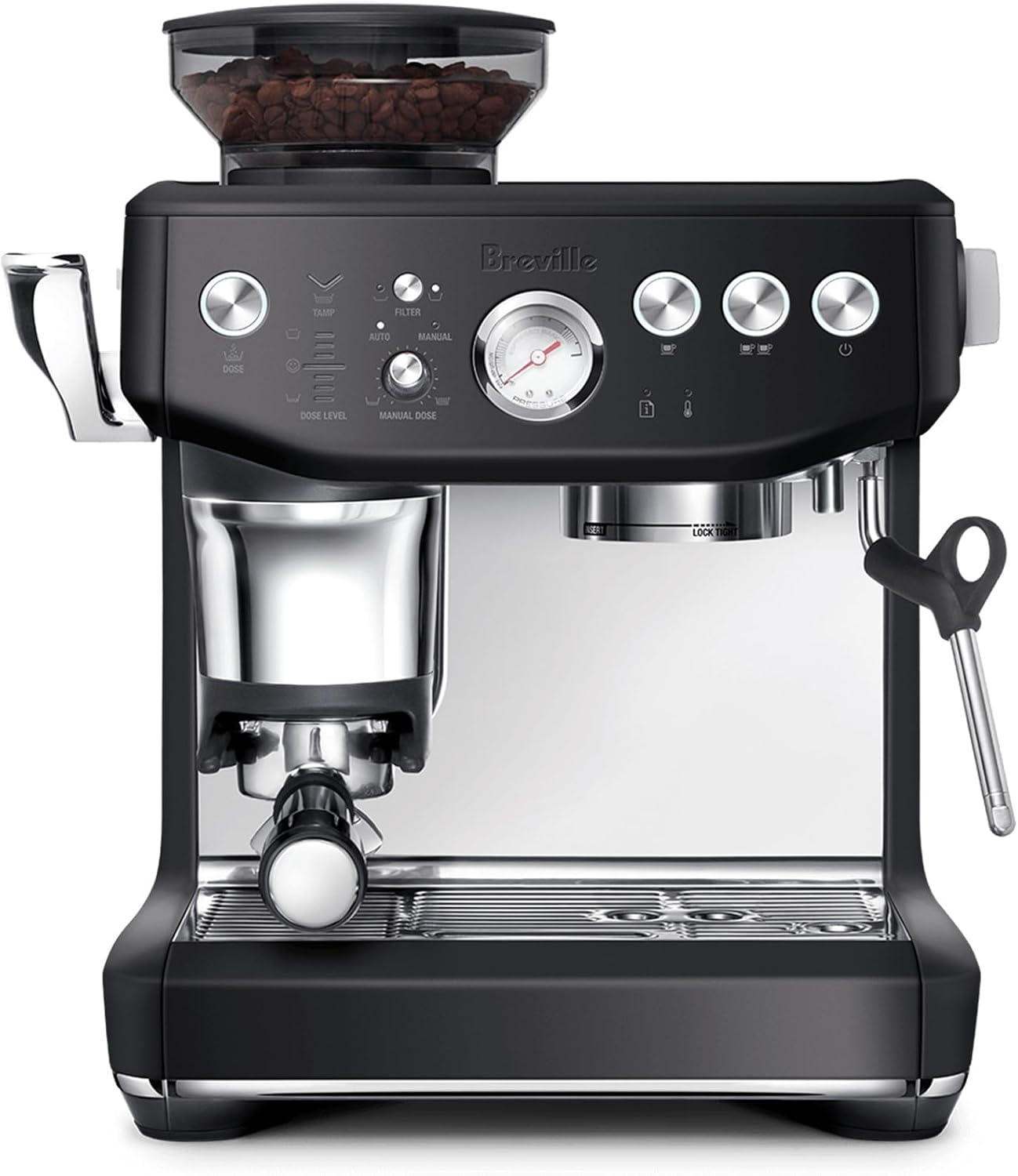 Breville Barista Express Impress Espresso Machine BES876BTR, Black Truffle