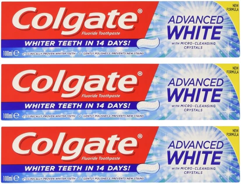 3x Colgate Advanced White Toothpaste 100ml