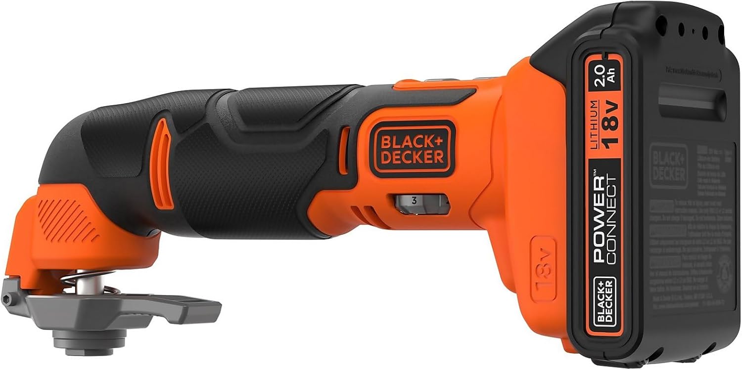 BLACK+DECKER 18v Oscillating Tool with 1x 2Ah Battery and a Kitbox