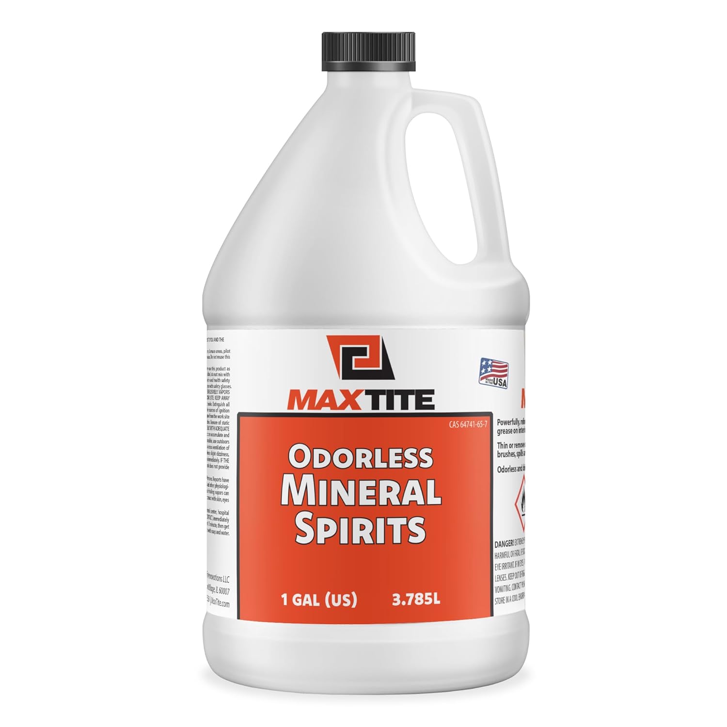 Odorless Mineral Spirits - 1 Gallon - Solvent for Thinning Oil-Based Paint, Cleaning Rollers, Brushes, Sprayers - Perfect for Artists, Residential/Commercial Painting