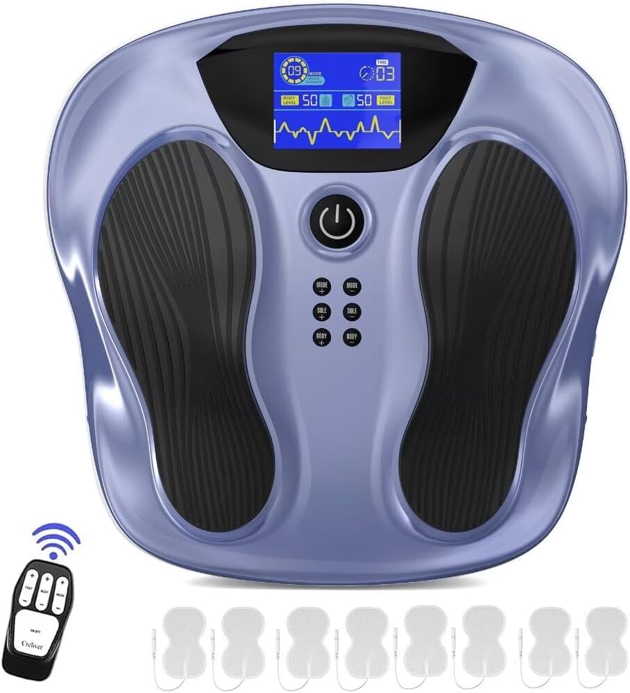 Creliver Foot Nerve Muscle Stimulator Pro, EMS/TENS Foot Massager for Neuropathy Pain Relief and Leg Circulation, TENS Muscle Stimulator – FSA/HSA Eligible, Christmas Gift for Women & Men