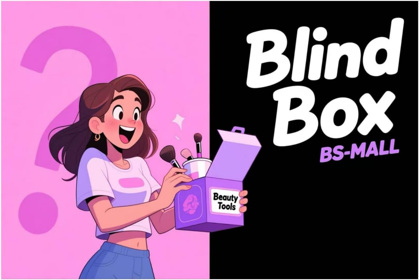 BS-MALL Makeup Brushes Makeup Tools Beauty Box Blind Box–Such as Makeup Brushes Bag Makeup Sponge Set Professional Brushes and Soon Discover Exciting Beauty Tools with Every Unboxing Experience (M)