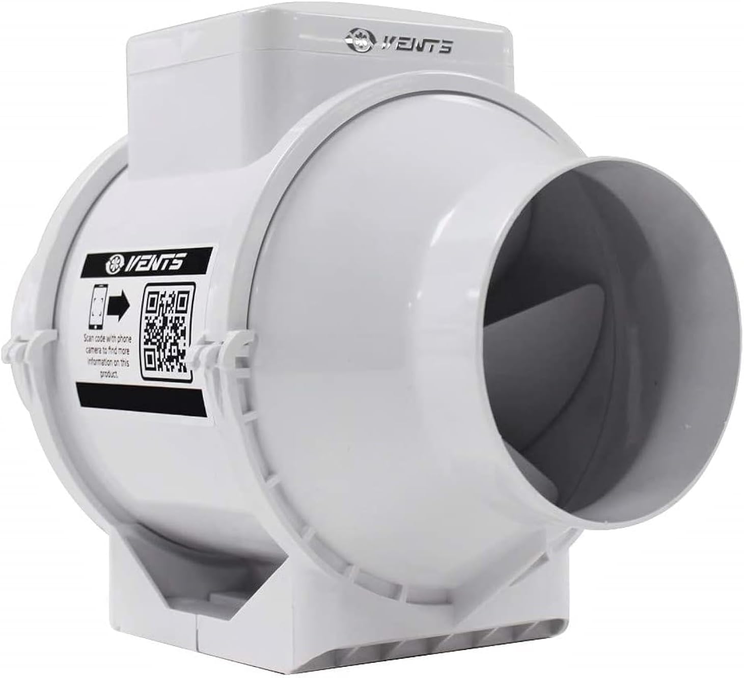 VENTS UK 100mm 4 inch diameter Inline Extractor Fan Bathroom Shower Ceiling Loft Mounted Powerful Ventilation Damp Control Silent In-line Toilet Office Utility Room