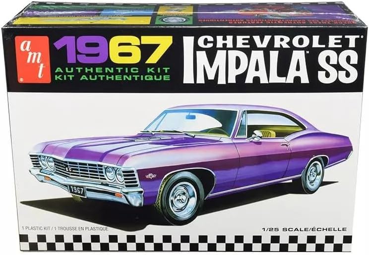 AMT 981 1967 Chevrolet Impala SS 1:25 Scale Plastic Model Kit - Requires Assembly