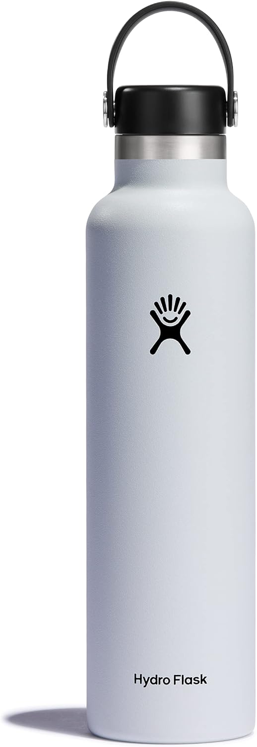 Hydro Flask Water Bottle - Insulated Stainless Steel - Non Spill, Leakproof in 24 Oz White