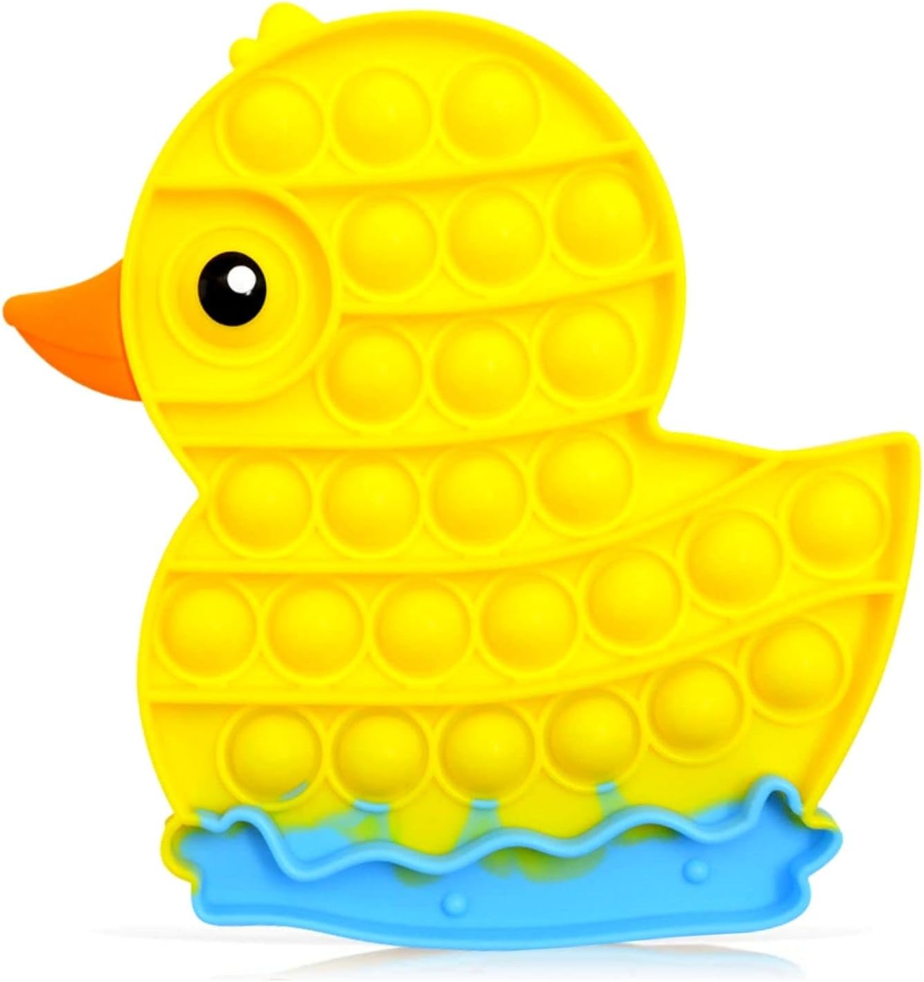 Yeefunjoy Pop It Fidget Sensory Toy for Kids & Adults - Popper Autism Special Needs Stress Reliever, Silicone Anxiety Reliever, Push Pop Bubble (Yellow Duck)