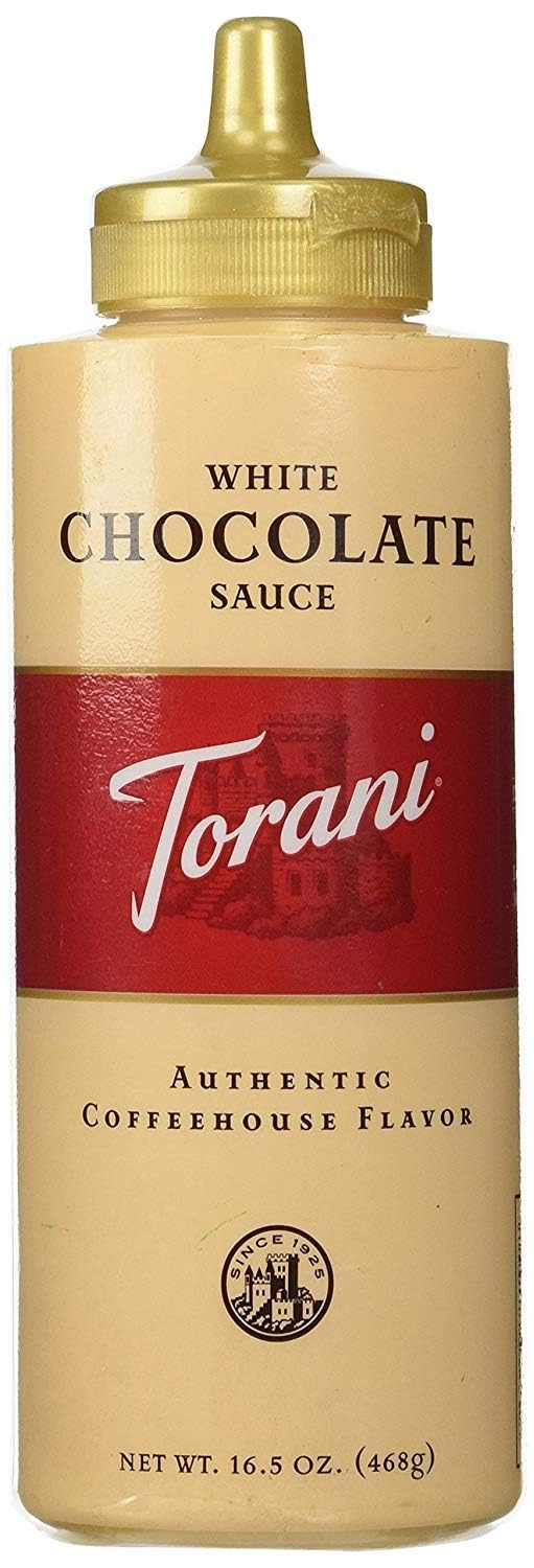 Torani White Chocolate Sauce 16.5 OZ (Pack of 4)