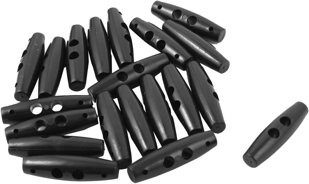 uxcell Plastic 2 Holes Scrapbooking Spring Stop Toggle Buttons Lock End 20pcs