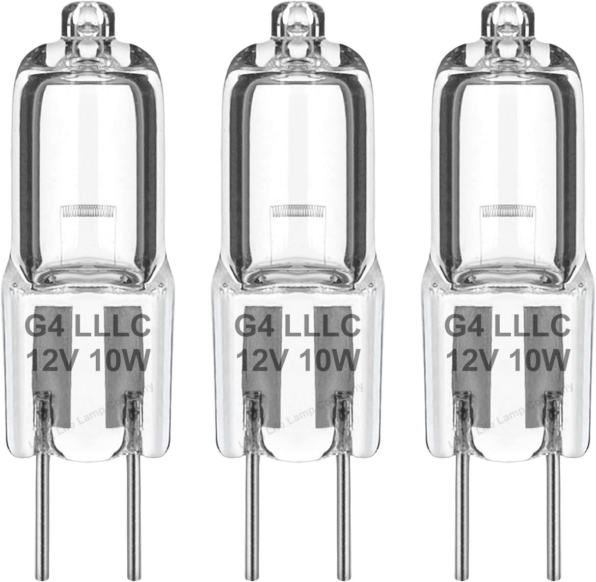 Pack of 3 10W G4 Halogen LAMP Bulbs 2 PIN 12 Volt 2000 Hour Life