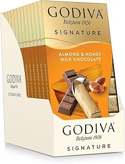 Godiva Chocolatier Signature Almond & Honey Milk Chocolate Mini Gourmet Chocolate Bar, 12-Ct. (8 pc. each)