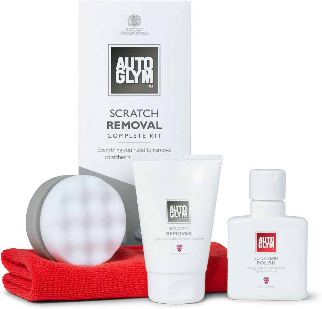Autoglym Scratch Removal Kit For Car Paintwork - Includes Scratch Remover, Super Resin Polish, Hi-Tech Finishing Cloth, and Scratch Removal Applicator