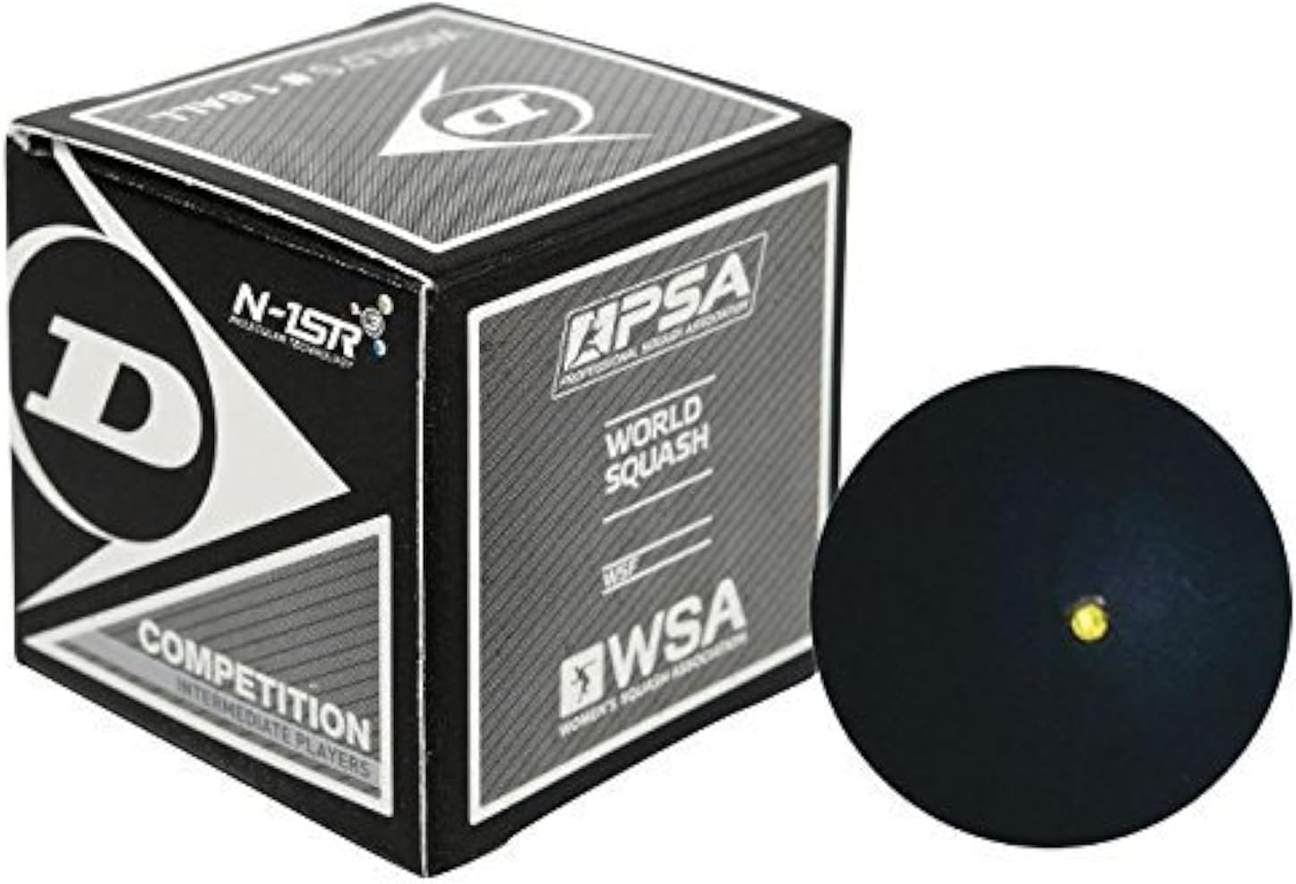 DUNLOP Competition - Single Yellow Dot Squash Ball