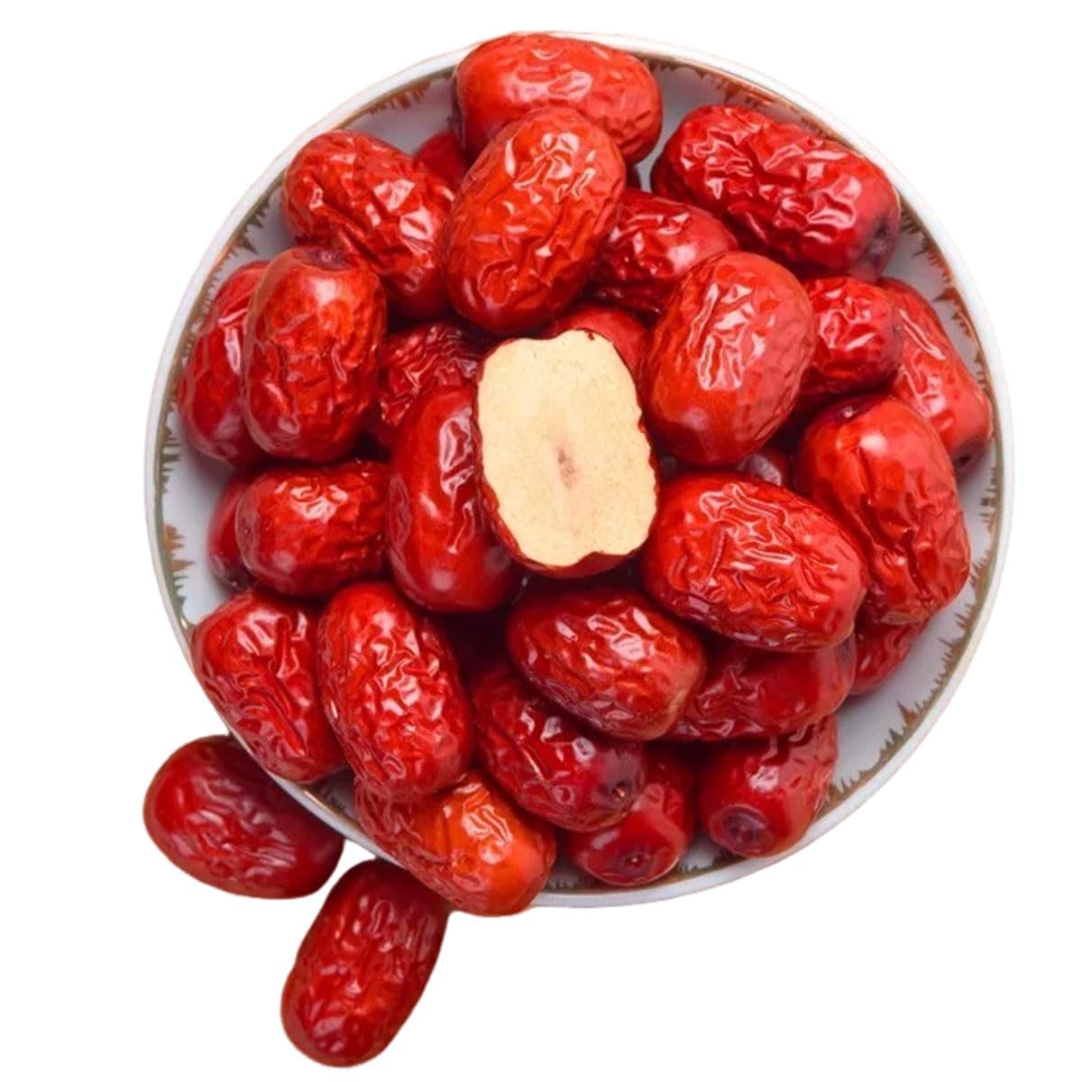 Dried Jujube Dates 17.6oz/500g, Delicious Red Date,Healthy Dried Fruit Snacks