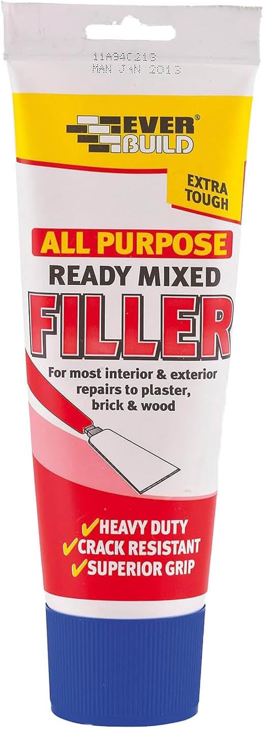 Everbuild All Purpose Ready Mixed Filler – Interior And Exterior Use – Dries White – 330g Tube