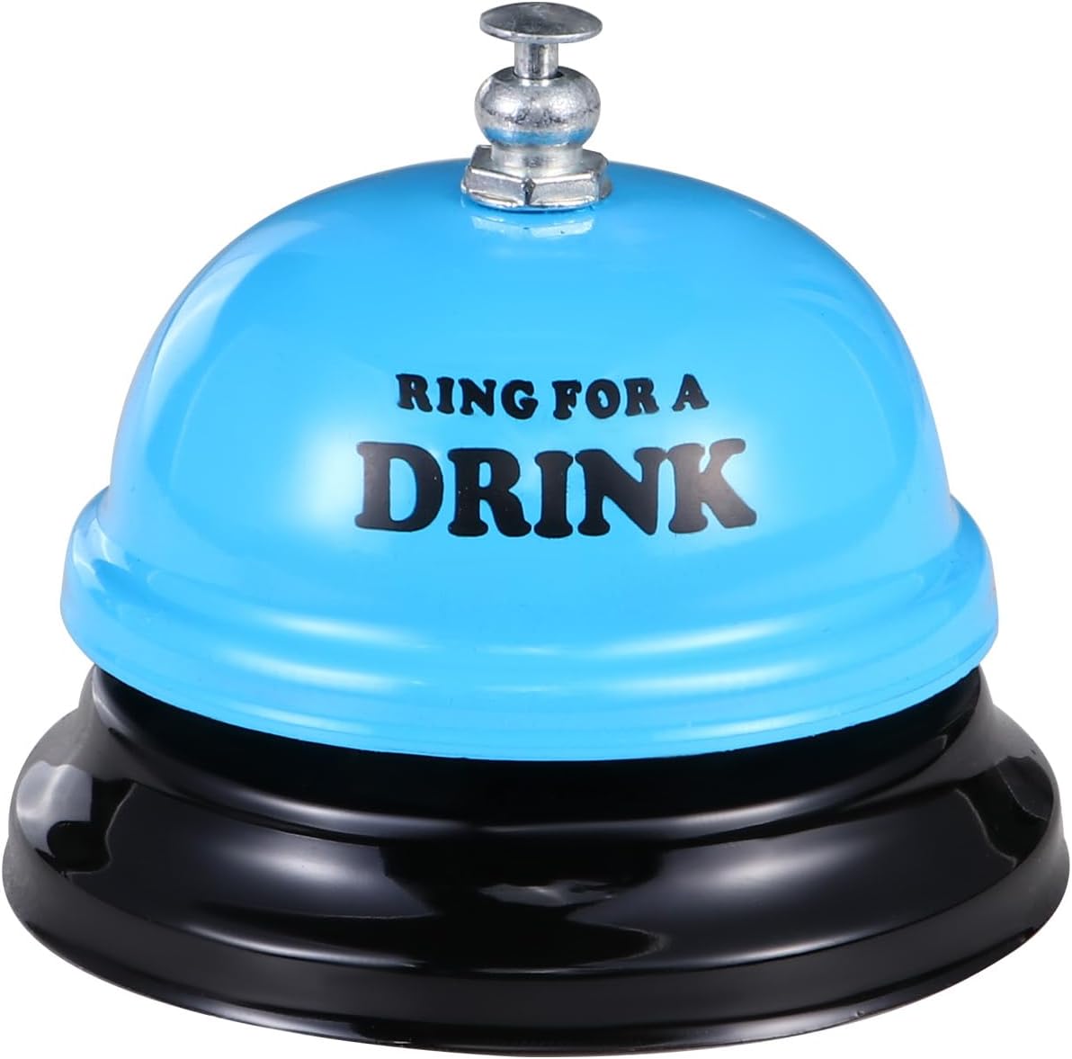 Arcjunys Blue Bar Stainless Steel Call Bell - 2.95 Inch Diameter Desk & Counter Bell for Hotels, Schools, Restaurants, Hospitals & Warehouses