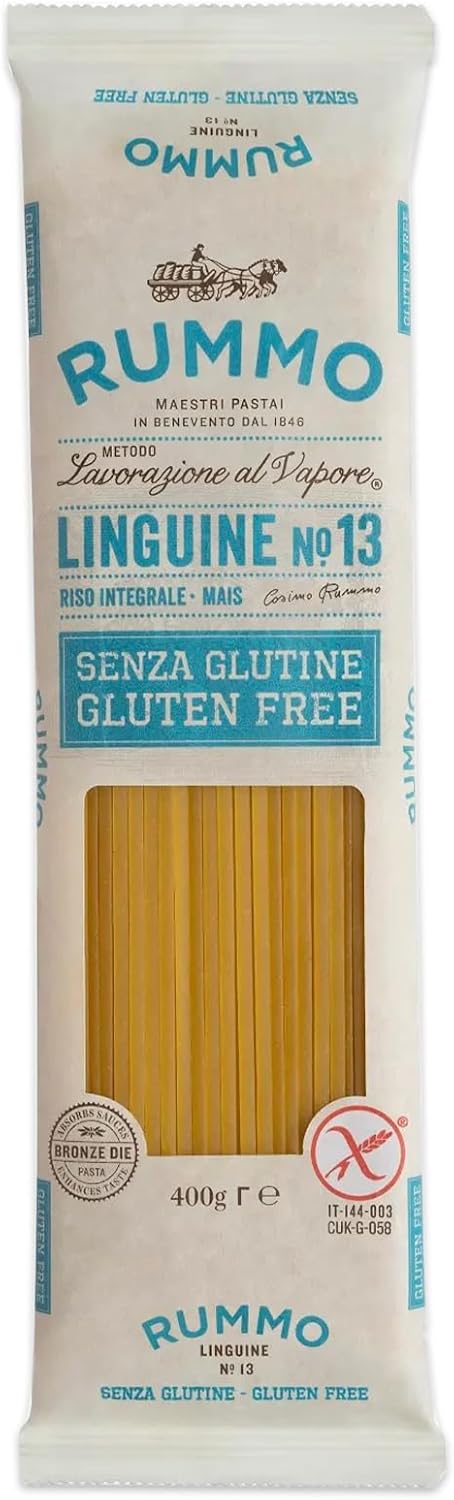 Rummo Gluten Free Linguine No.13 - Premium Italian Long-Strand Pasta, Perfect fpr Luxurious Dishes, 400 g (Pack of 1)