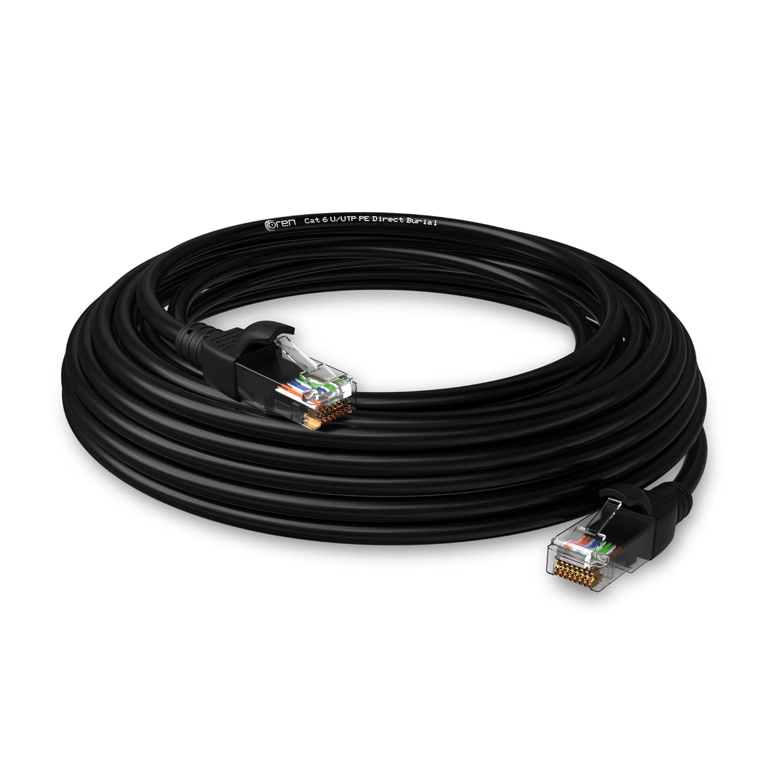Oren CAT6 10m Outdoor Ethernet Cable LAN - Direct Burial - Patch Cord | Pure Copper 23 AWG | High-Speed 1Gbps - Premium Network Cable with RJ45 Connector | Internet, Broadband, Network Lead