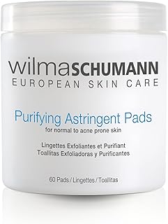 Purifying Astringent Pads - Remove Oil and Impurities, Formulated with Salicylic and Glycolic Acid - Skin Exfoliating Pads, Pack of 60 - Luxury Skin Care