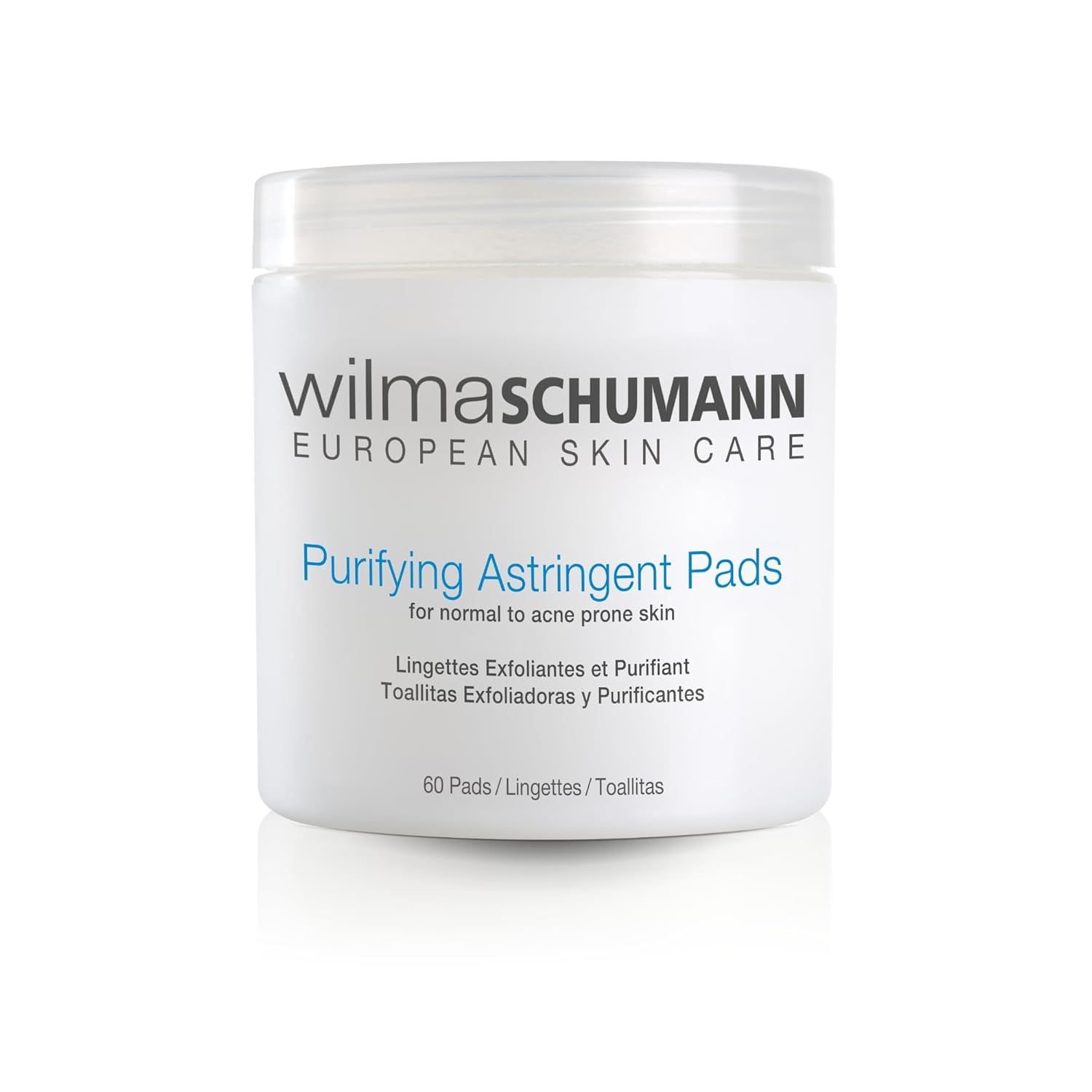 Purifying Astringent Pads - Remove Oil and Impurities, Formulated with Salicylic and Glycolic Acid - Skin Exfoliating Pads, Pack of 60 - Luxury Skin Care