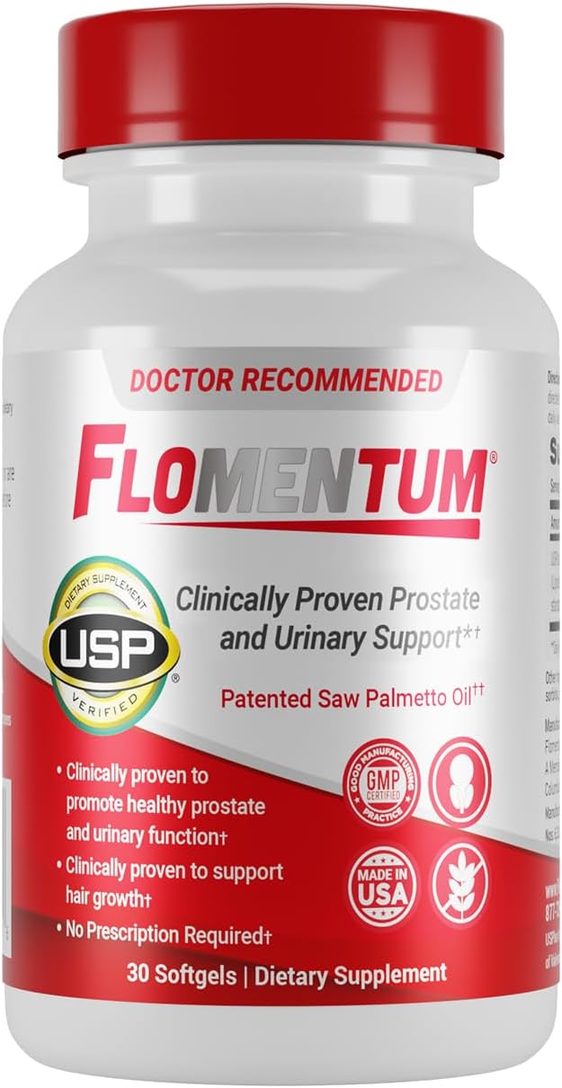 Flomentum® Saw Palmetto for Men Prostate Supplement | Prostate Support Supplement for Men's Health | USP Verified - Healthy Urinary Flow & Urinary Function - 320mg Once Daily (30 Count)